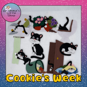 Cookie's Week Felt Story Pattern, Days of the Week Felt Pattern - PATTERN ONLY
