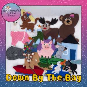 Down By The Bay, Felt Pattern, DIY Pattern for Felt Story - Pattern Only