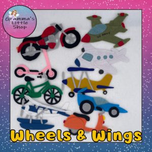 Wheels and Wings Felt Board Pattern
