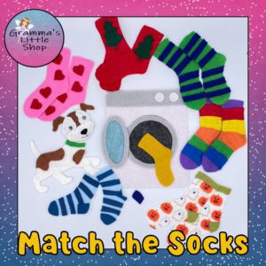 Match the Socks Pattern, Math for Kids, Sorting Game, DIY Pattern Only