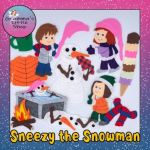 Sneezy the Snowman Felt Story Pattern - DIY PATTERN