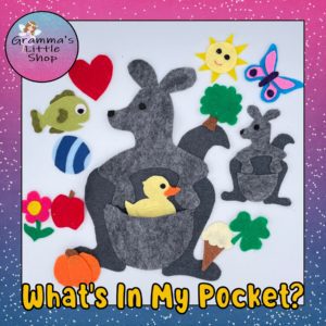 What's In My Pocket? Pattern for Felt Kangaroo Guessing Game