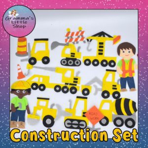 Construction Vehicles Felt Story Pattern