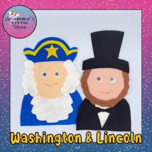 George Washington and Abraham Lincoln Felt Patterns, Presidents Day Pattern