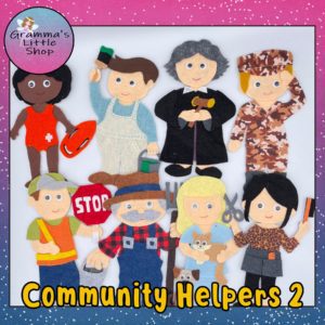 Community Helpers 2 Puppet or Felt Board PATTERNS - PDF Patterns Only