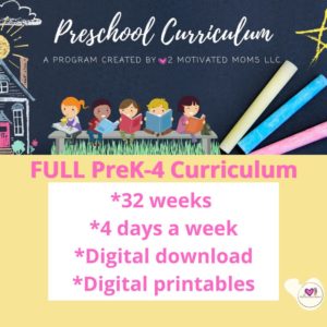 PreK-4 Digital Curriculum, 32 weeks, Preschool Lessons, Alphabet, Math, Colors, Shapes, Weather