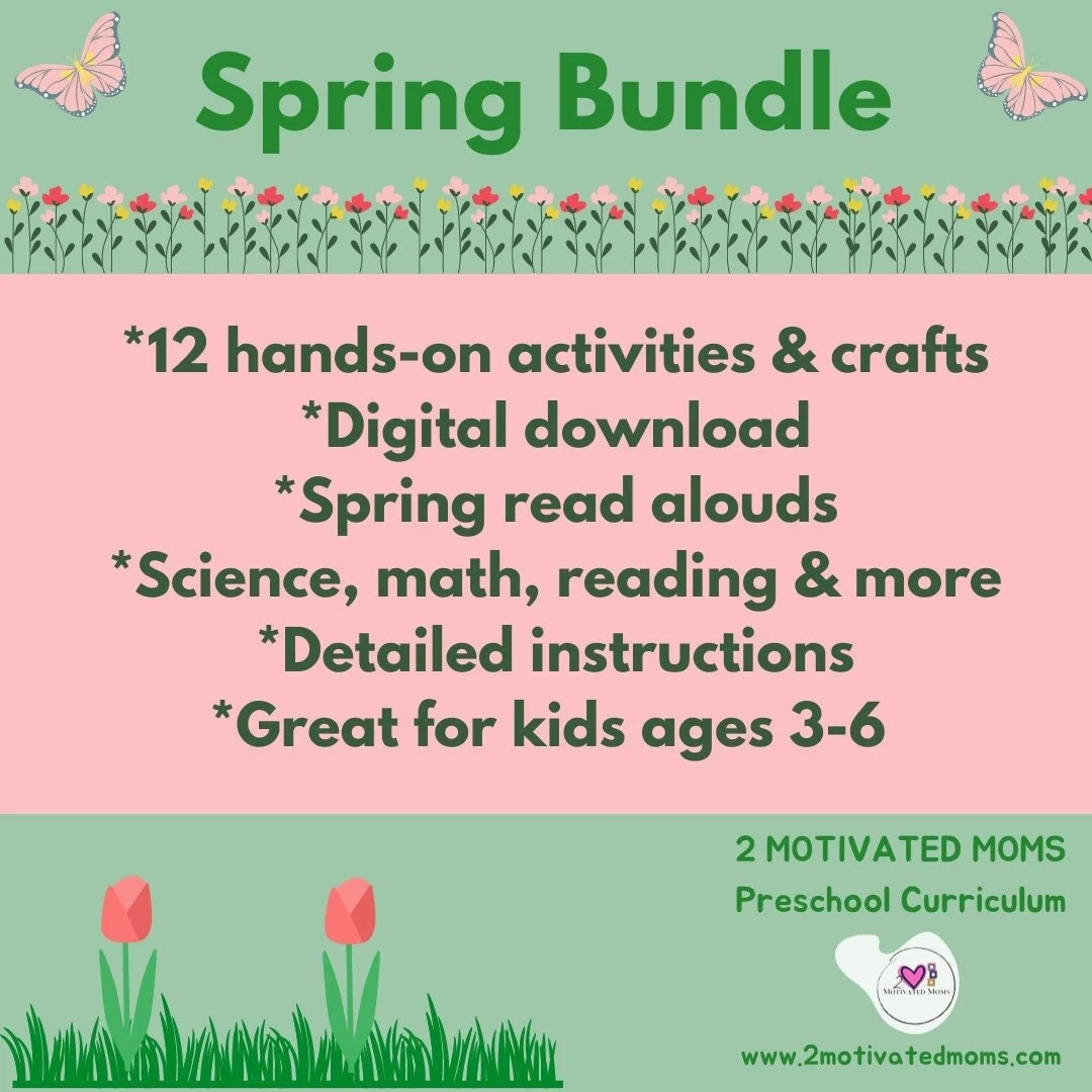Spring Bundle, Spring Preschool Activities, Holiday, Kindergarten, Science, Crafts, Seasons