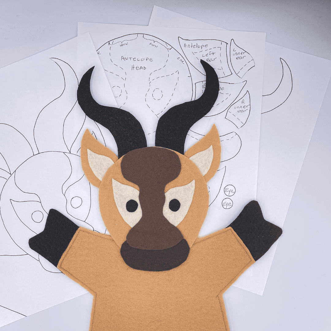 Antelope Hand Puppet DIY Pattern - Image 2