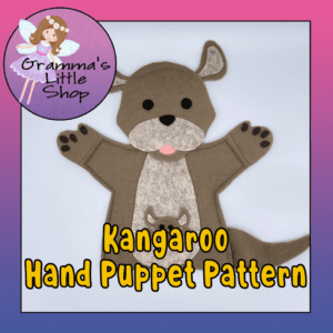 Kangaroo Hand Puppet Pattern, PDF Pattern for Hand Puppet