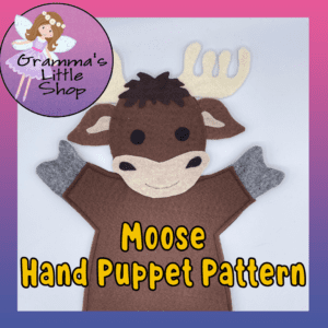 Moose Hand Puppet Pattern - Easy-to-Follow PDF Sewing Pattern