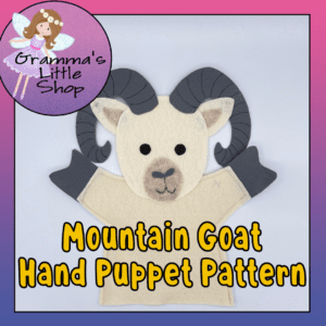 Mountain Goat Hand Puppet Pattern - Easy-to-Follow PDF Sewing Pattern