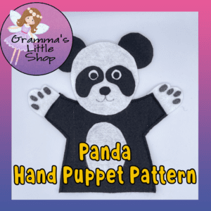 Panda Hand Puppet Pattern - Easy-to-Follow PDF Sewing Pattern
