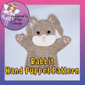 Rabbit Hand Puppet Pattern - Easy-to-Follow PDF Sewing Pattern
