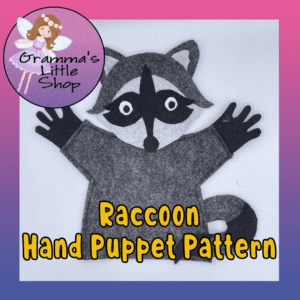 Raccoon Hand Puppet Pattern - Easy-to-Follow PDF Sewing Pattern