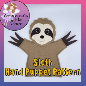 Sloth Hand Puppet Pattern - Easy-to-Follow PDF Sewing Pattern