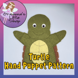 Turtle Hand Puppet Pattern - Easy-to-Follow PDF Sewing Pattern