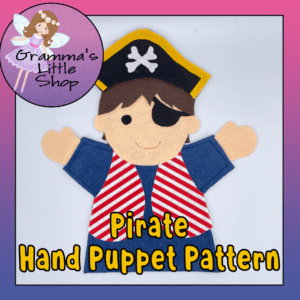 Pirate Hand Puppet Pattern - Easy-to-Follow PDF Sewing Pattern