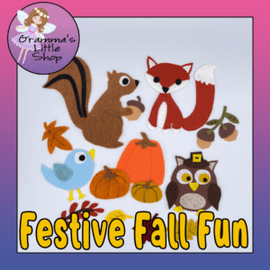 Festive Fall Felt Board Pattern: Whimsical Chipmunk, Owl, Fox, and Bird Patterns for DIY