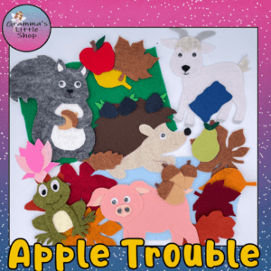 Apple Trouble! Hedgehog Has Apple Troubles Felt Story Pattern