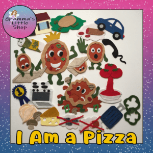 I Am A Pizza Felt Story Pattern - Engaging Educational Activity for Children - Digital Download
