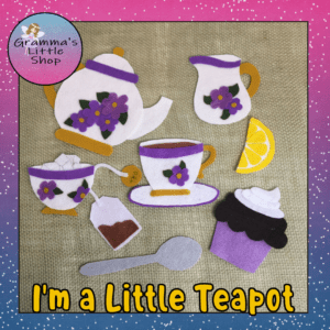 I'm a Little Teapot Felt Pattern - Fun DIY Preschool Song Inspired Project