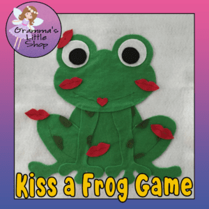 Whimsical Felt Kiss a Frog Game Pattern - Ideal for Valentine's Day or Princess Party Fun