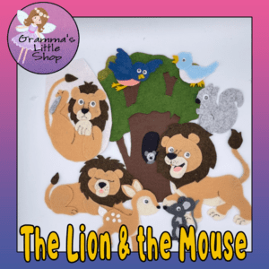 Lion and the Mouse Felt Story Pattern - Create Your Own Fable Felt Story!