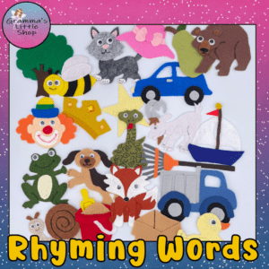 Rhyming Words Felt Board Pattern - Beginning Reading, Matching Activity