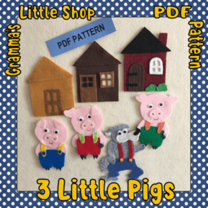 3 Little Pigs and the Big Bad Wolf Felt Board Pattern