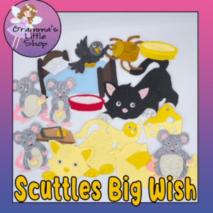 Scuttle's Big Wish - Be Careful What You Wish For Felt Board PDF Pattern