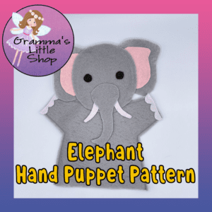 Elephant Hand Puppet Pattern for Pretend Play