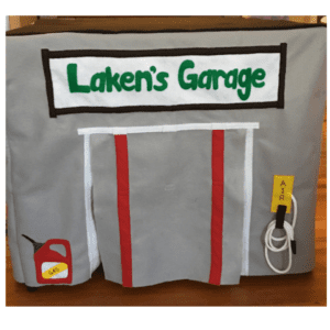 Garage Card Table Playhouse DIY Pattern - Personalize with Your Child's Name