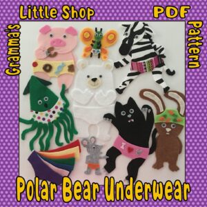 Polar Bear Underwear Felt Story Pattern for Felt Board