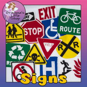 Felt Safety Sign Set for Felt Story Boards - Teach Kids Important Lessons