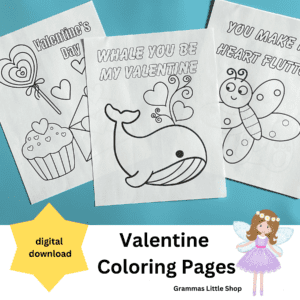 Valentine Coloring Pages, Valentine's Day Coloring Worksheets for Preschoolers