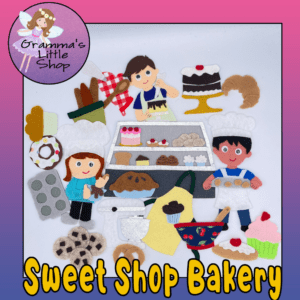 Sweet Shop Bakery - Make Cupcakes, Pies and Other Pastries for a Fun Felt Story Pattern