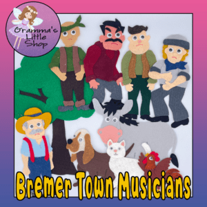 Bremer Town Musicians Felt Story Board Pattern - Storytelling Fun for Kids