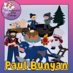 Paul Bunyan and Babe the Blue Ox Felt Pattern for Storytime