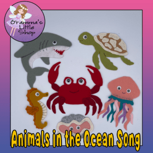 Animals in the Ocean Song Felt story Pattern for Interactive Play