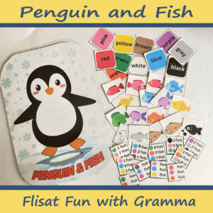 Penguin and Fish Flisat Insert