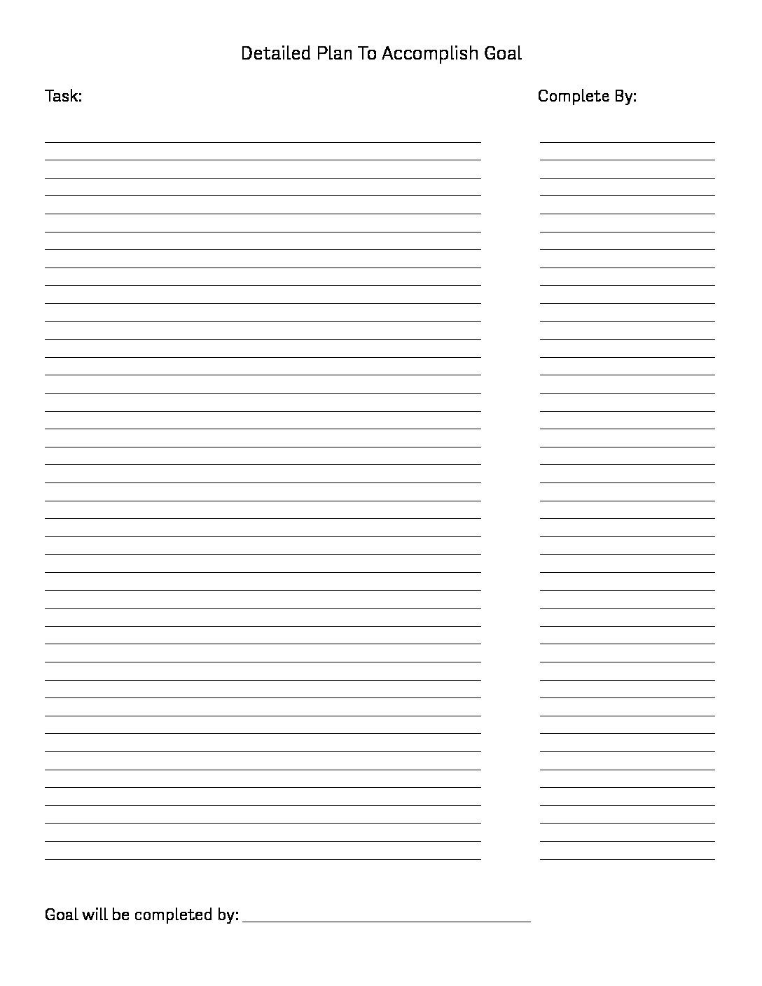 Goal to do Lists