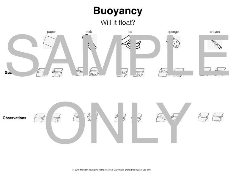6 Printable Science Worksheets for Pre-readers or ESOL students $2.99 - Image 4