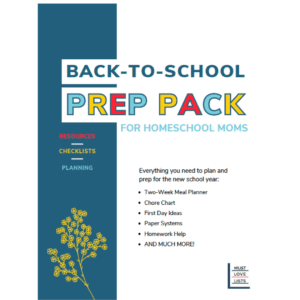 Back to School Prep Pack for Homeschool Moms