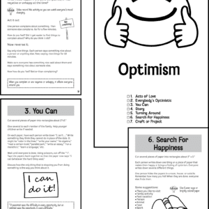 Optimism Activities - Learning to be Optimistic